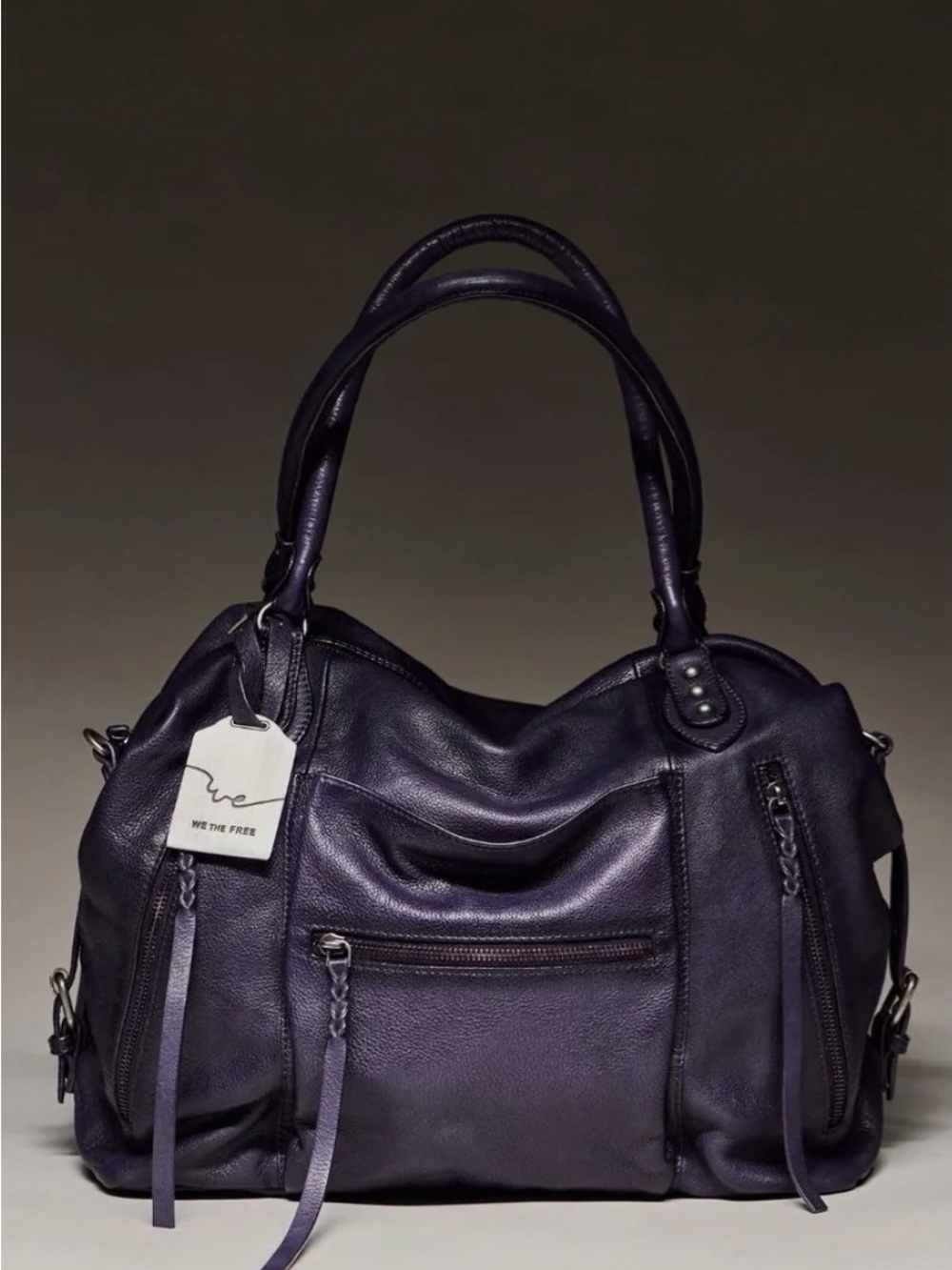 MIDNIGHT ORCHID PURPLE FREE PEOPLE BABY EMERSON BAG NWT